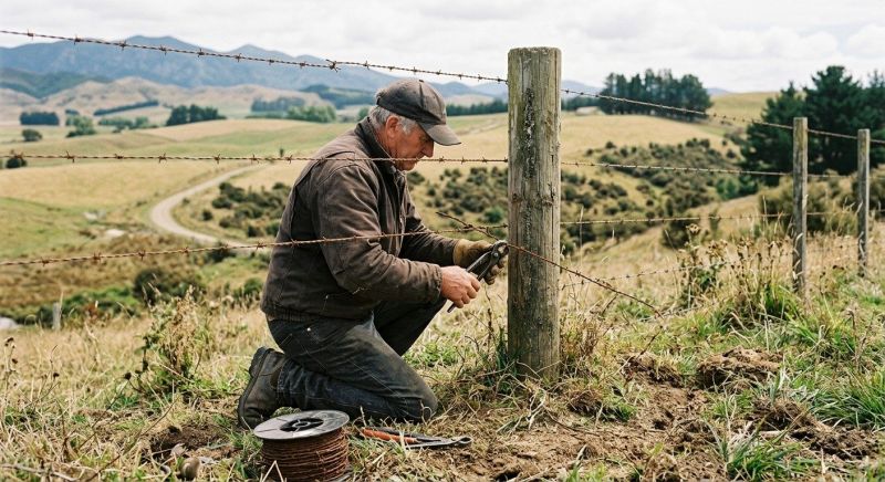 Barbed Wire Fence Repair