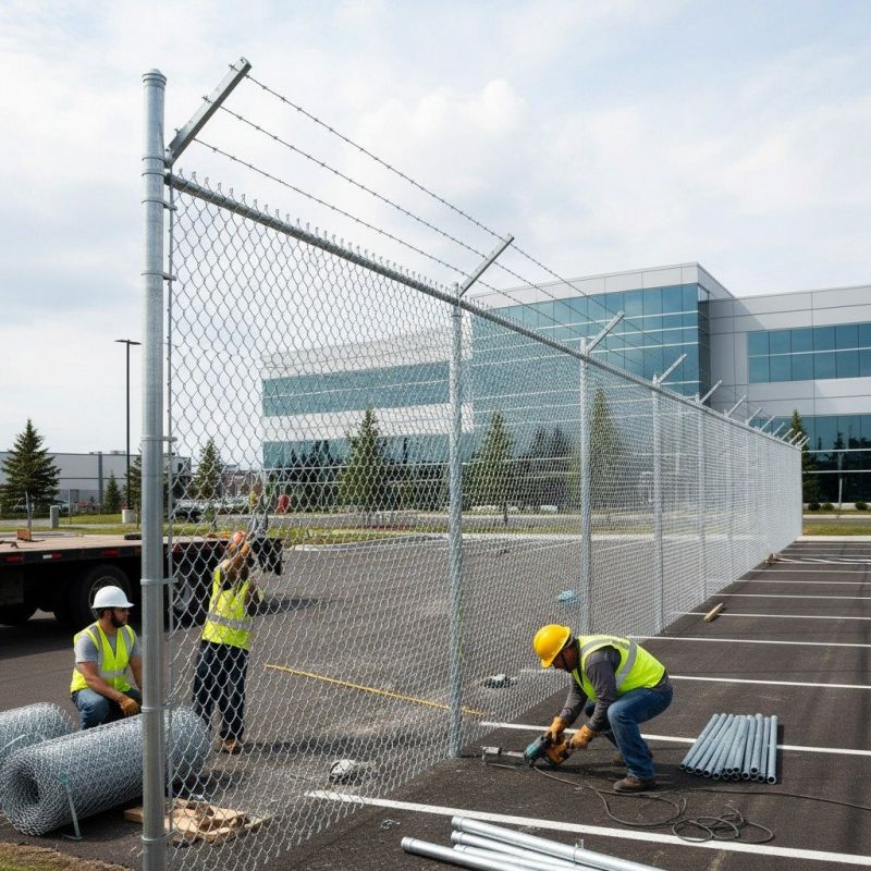 Commercial Chain Link Fence Installation