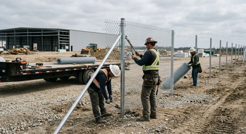 Commercial Chain Link Fence Installation