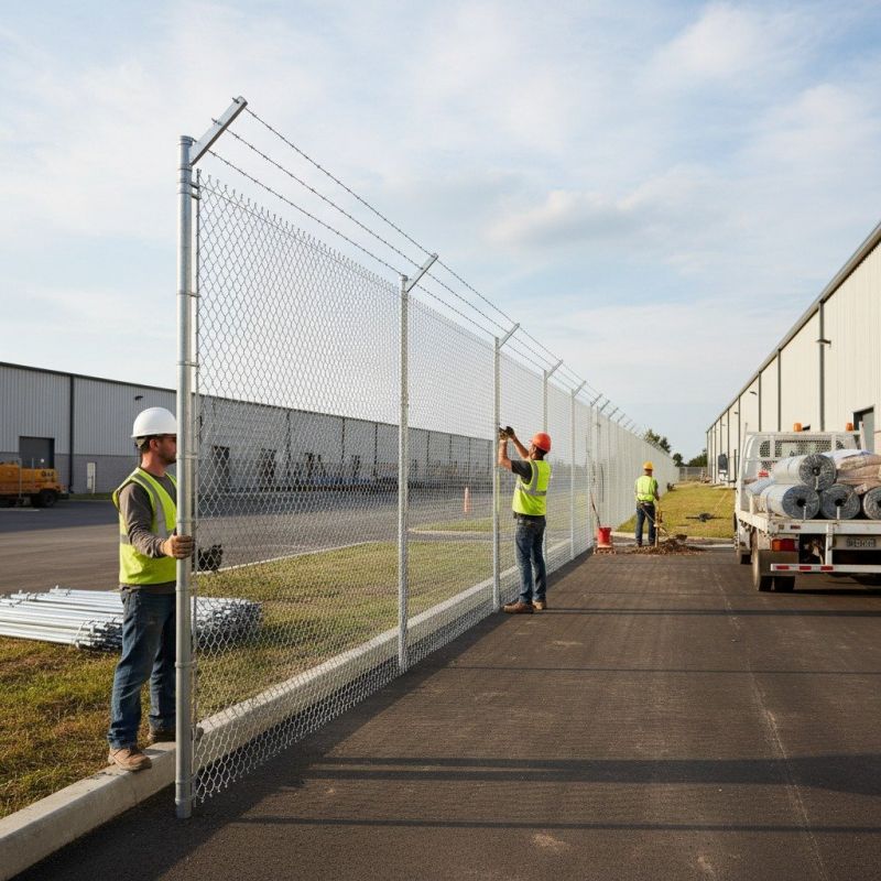 Commercial Chain Link Fence Installation