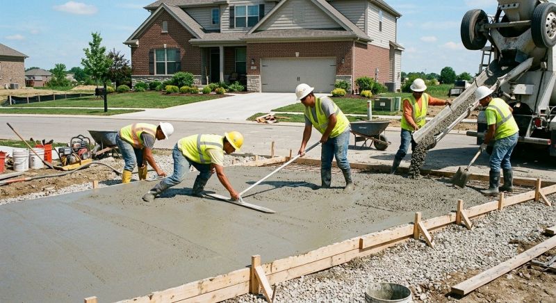Commercial Concrete Driveway Installation