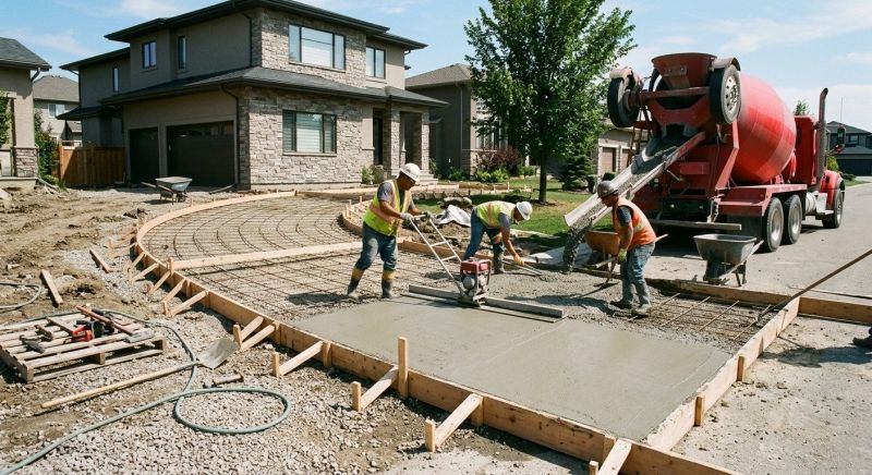 Commercial Concrete Driveway Installation