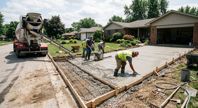 Commercial Concrete Driveway Installation