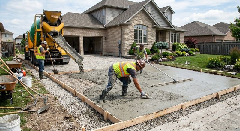 Commercial Concrete Driveway Installation