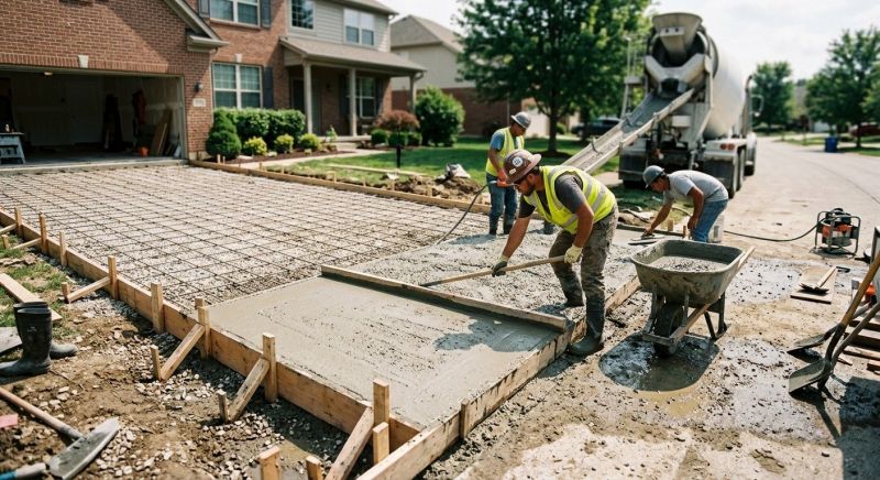 Commercial Concrete Driveway Installation