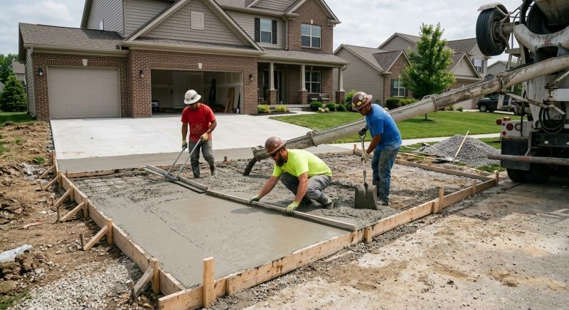 Commercial Concrete Driveway Installation