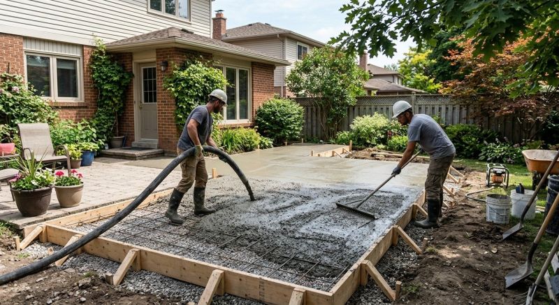Commercial Concrete Patio Installation