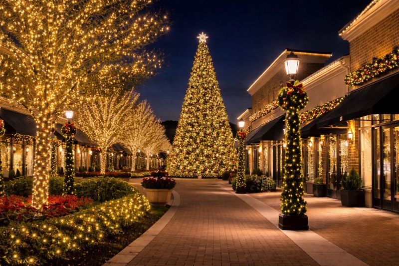 Commercial Holiday Lights Installation