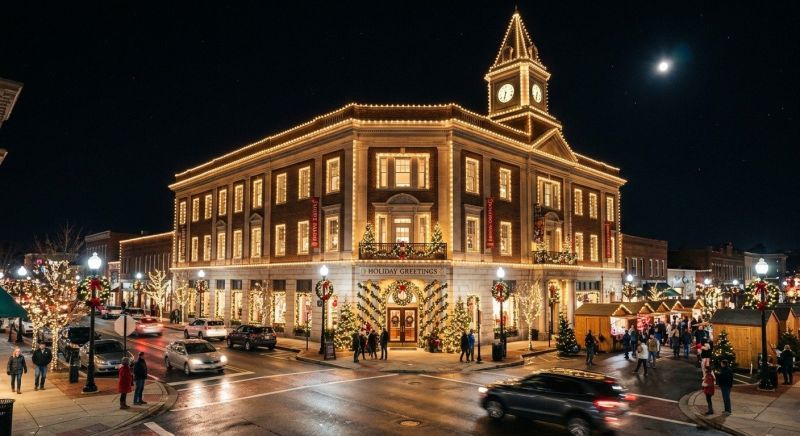 Commercial Holiday Lights Installation