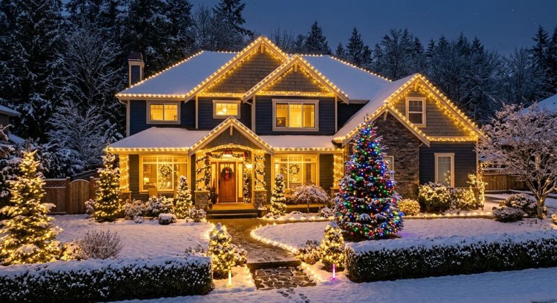 Commercial Holiday Lights Installation