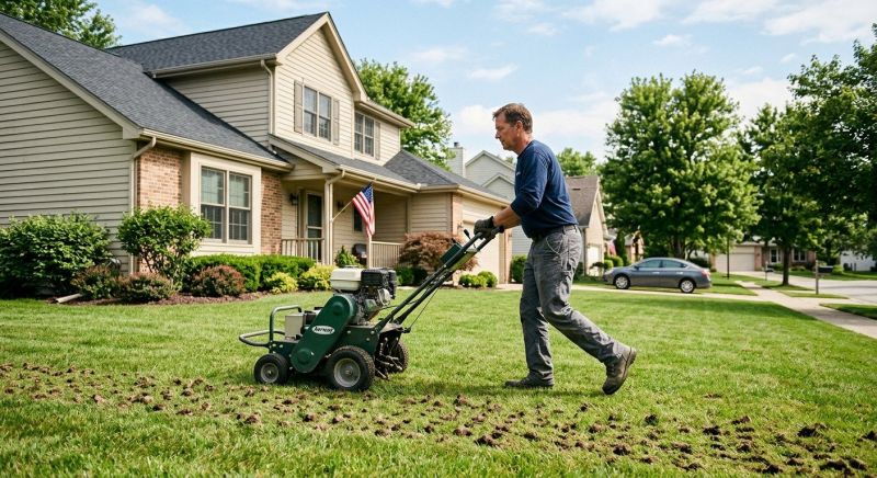 Commercial Lawn Aeration