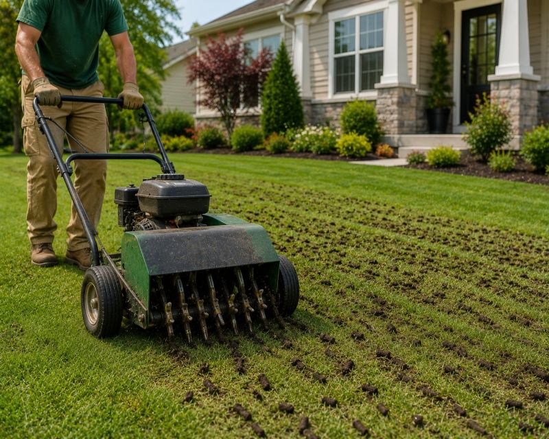 Commercial Lawn Aeration