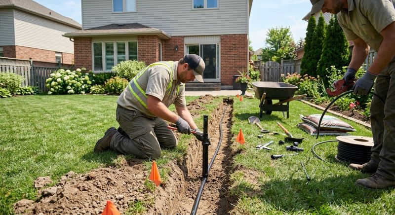 Commercial Lawn Sprinklers Installation