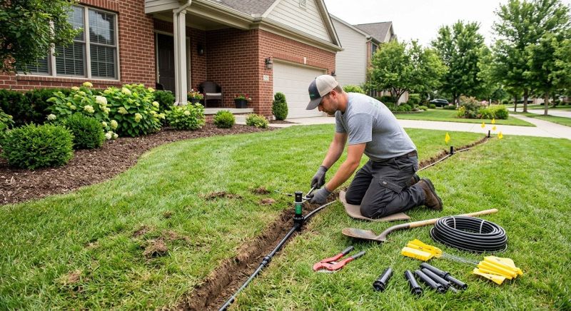Commercial Lawn Sprinklers Installation