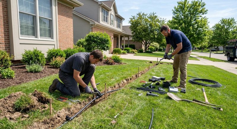 Commercial Lawn Sprinklers Installation