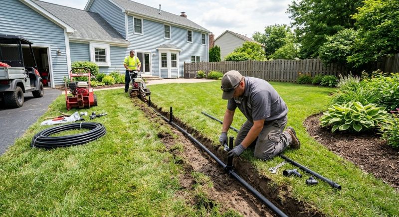 Commercial Lawn Sprinklers Installation