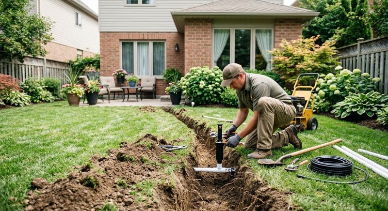 Commercial Lawn Sprinklers Installation