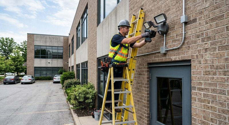 Commercial Outdoor Lighting Installation