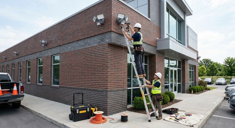 Commercial Outdoor Lighting Installation