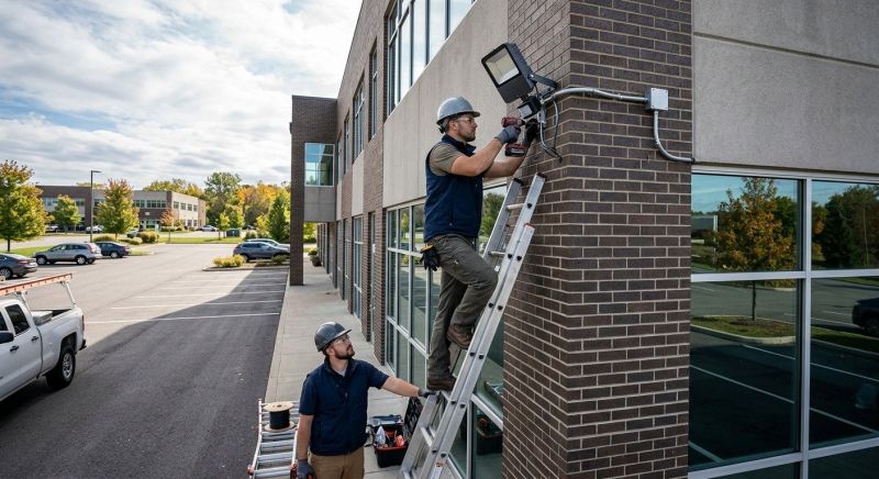 Commercial Outdoor Lighting Installation