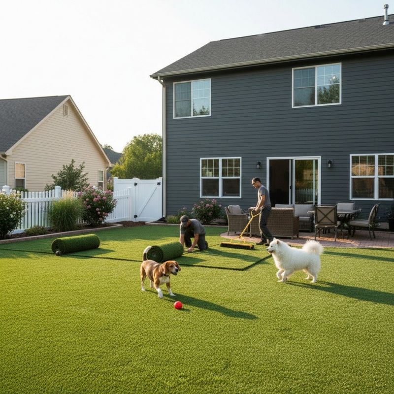 Commercial Pet Turf Installation