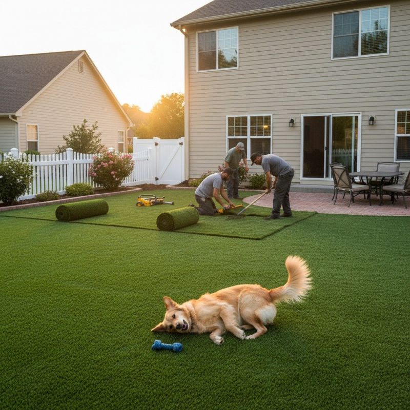 Commercial Pet Turf Installation