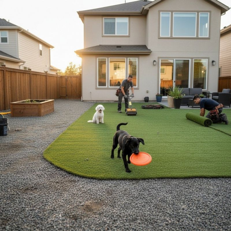 Commercial Pet Turf Installation