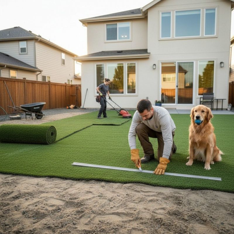 Commercial Pet Turf Installation