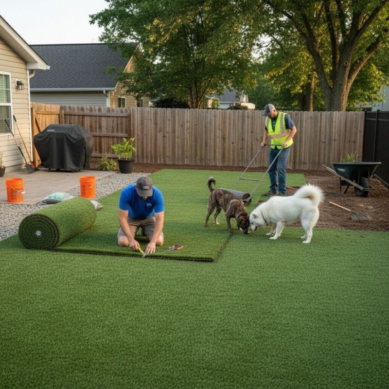 Commercial Pet Turf Installation