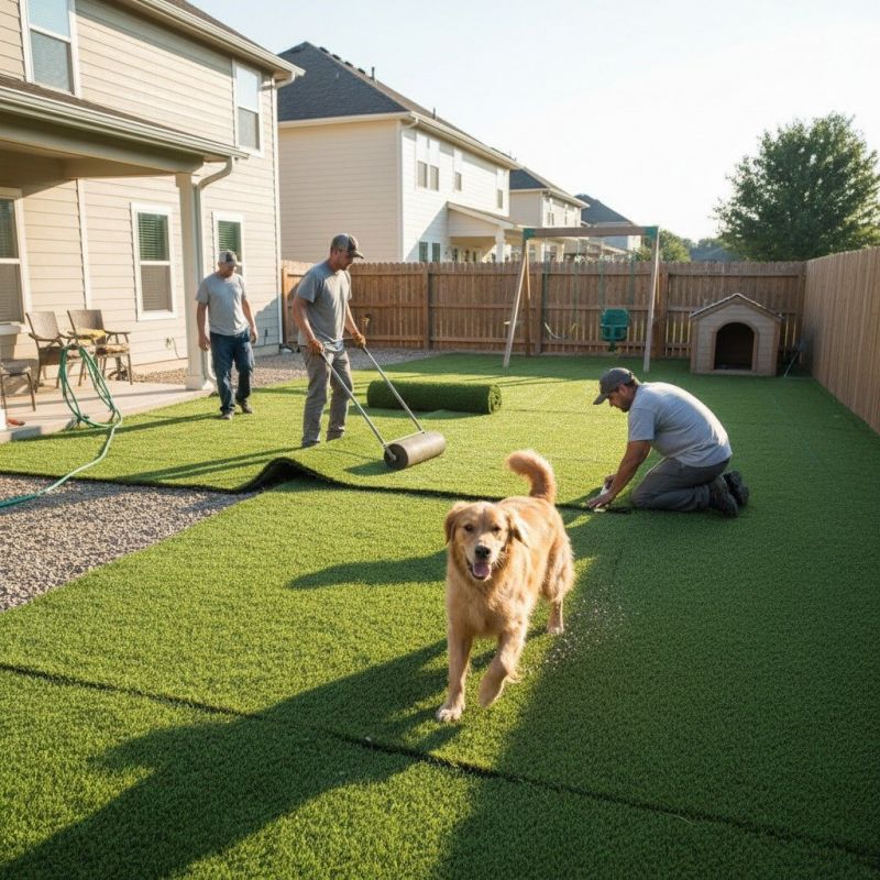 Commercial Pet Turf Installation