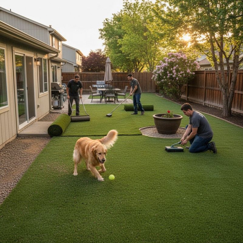 Commercial Pet Turf Installation
