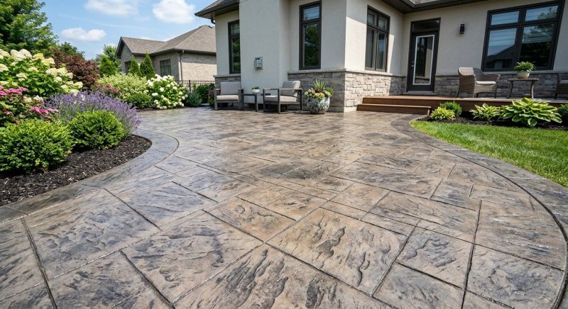 Commercial Stamped Concrete Installation