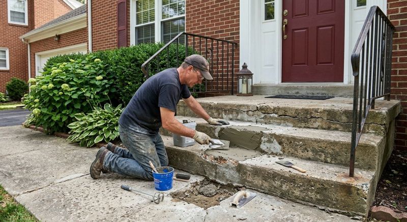 Commercial Stamped Concrete Repair