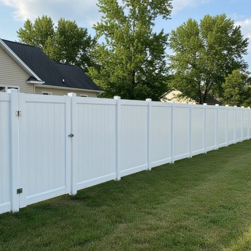 Commercial Vinyl Fence Installation