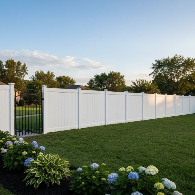 Commercial Vinyl Fence Installation