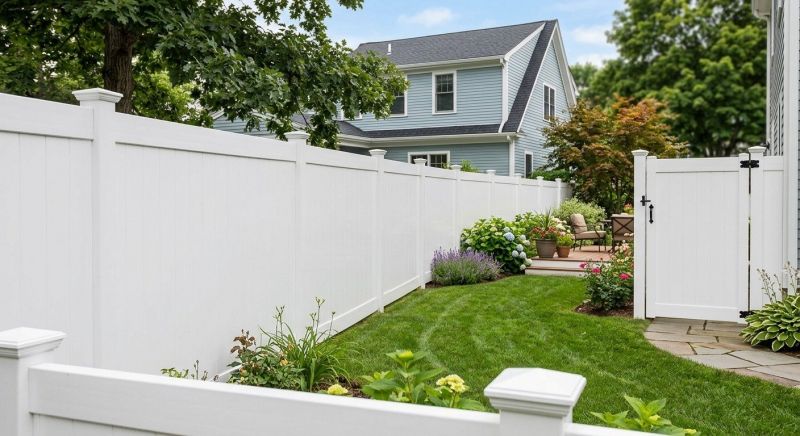Commercial Vinyl Fence Installation