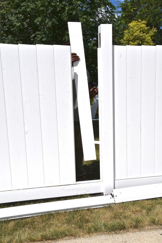 Commercial Vinyl Fence Installation