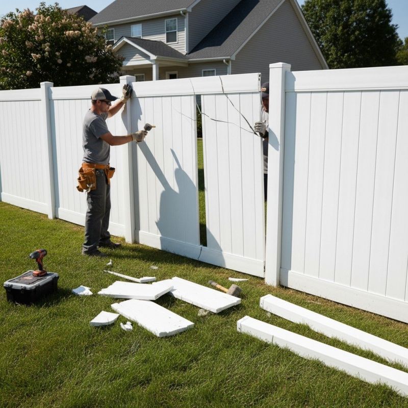 Commercial Vinyl Fence Repair