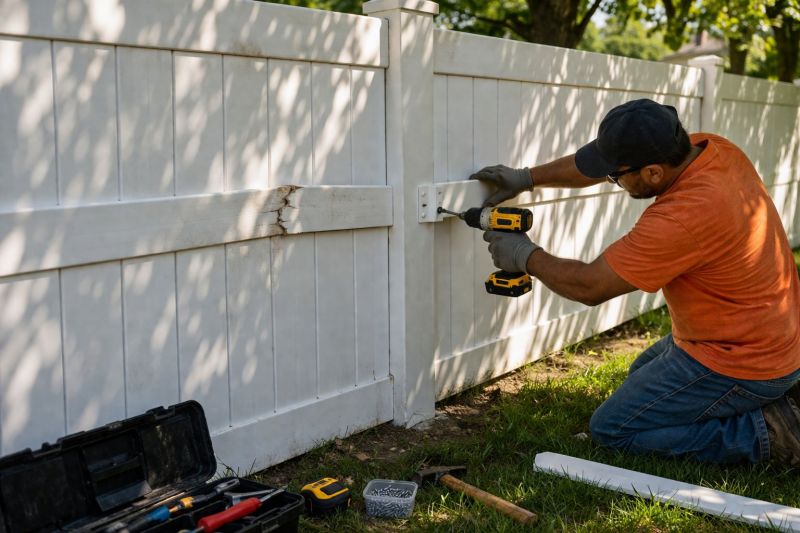 Commercial Vinyl Fence Repair