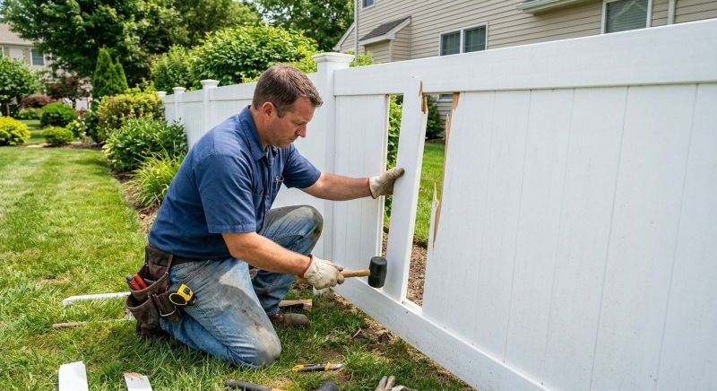 Commercial Vinyl Fence Repair