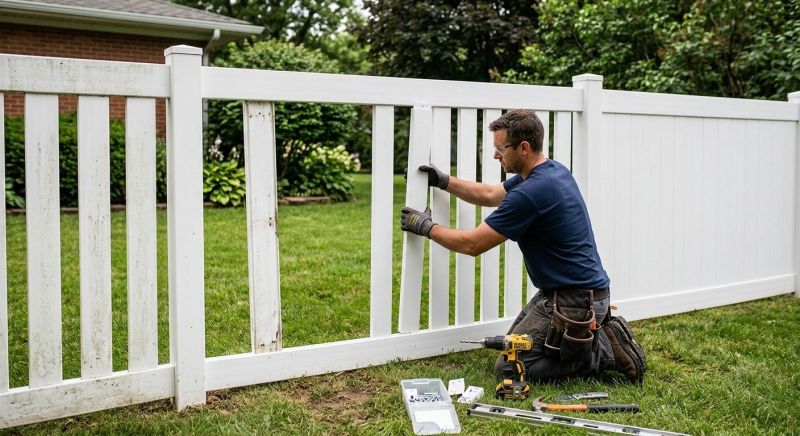 Commercial Vinyl Fence Repair