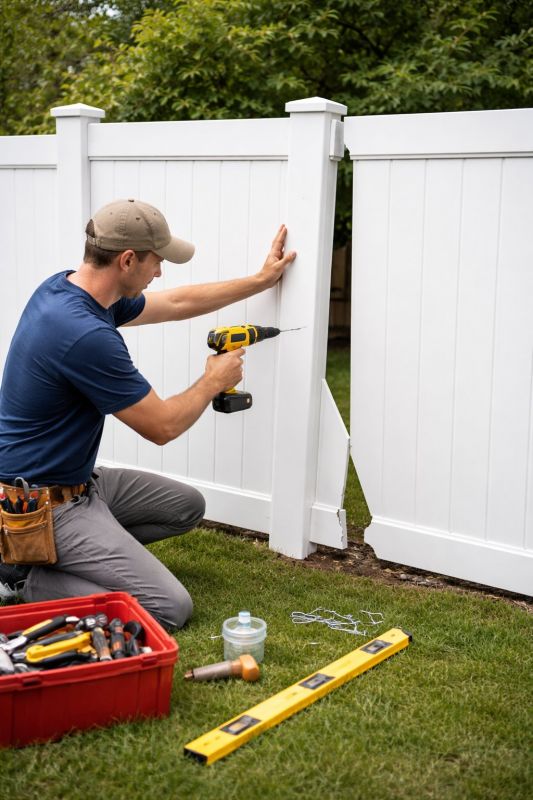Commercial Vinyl Fence Repair