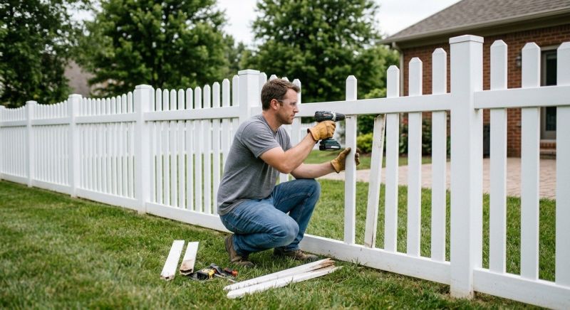 Commercial Vinyl Fence Repair