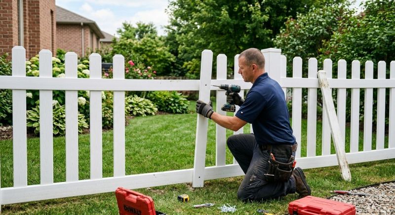 Commercial Vinyl Fence Repair