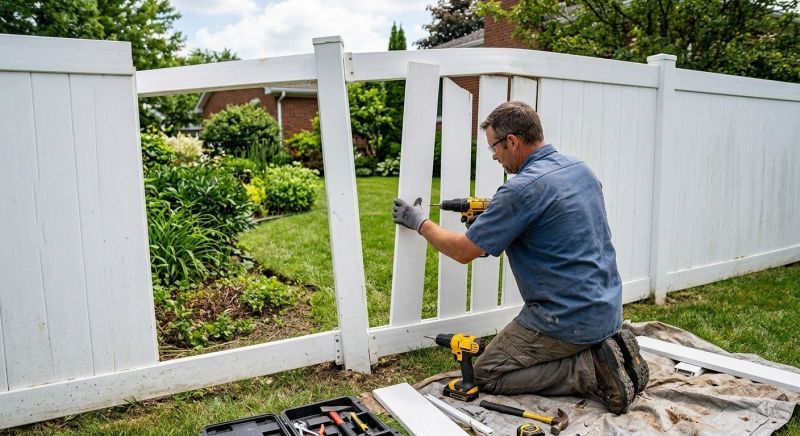 Commercial Vinyl Fence Repair