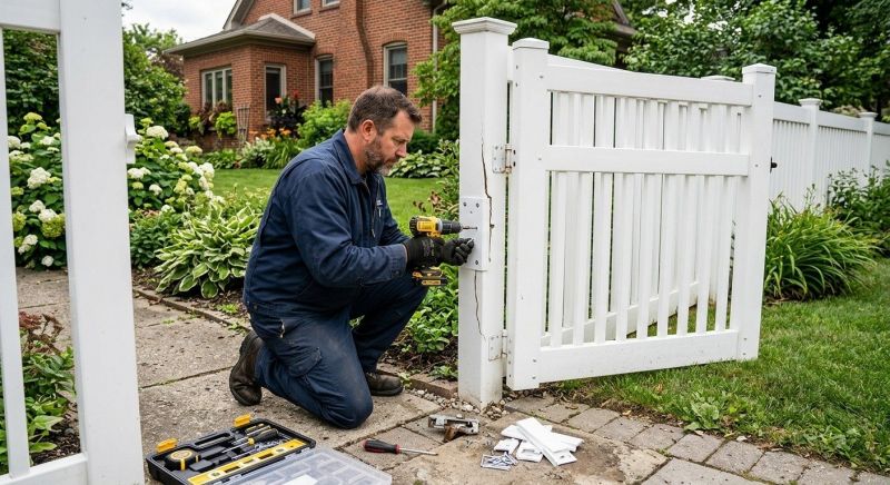 Commercial Vinyl Fence Repair