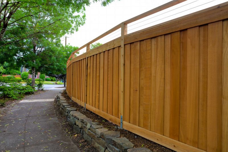 Commercial Wood Fence Installation