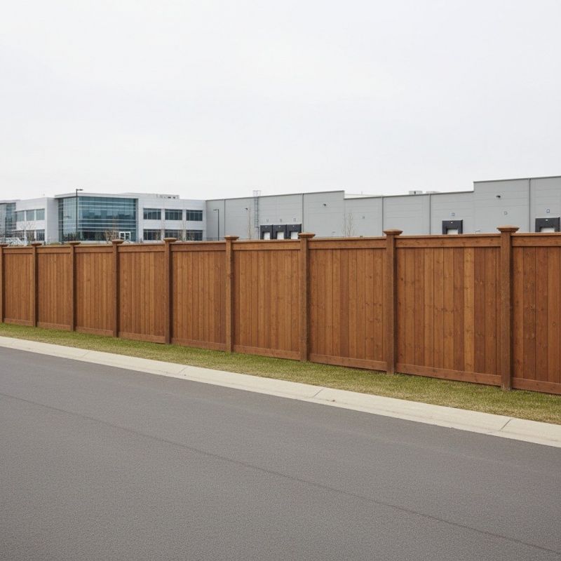 Commercial Wood Fence Installation
