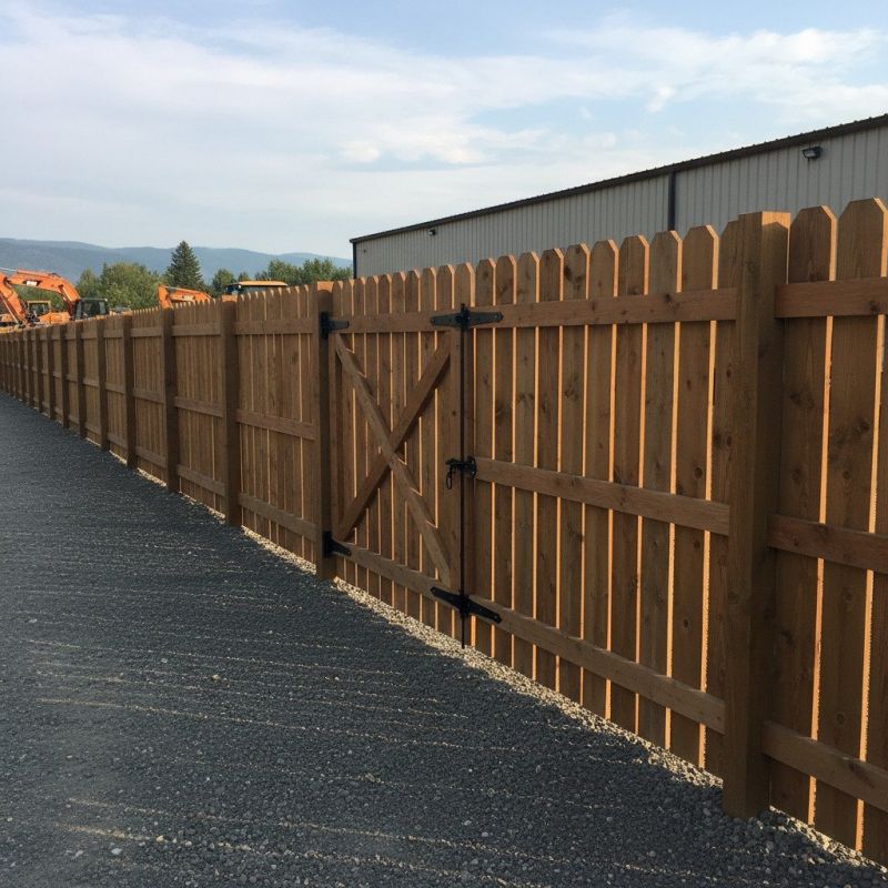 Commercial Wood Fence Installation