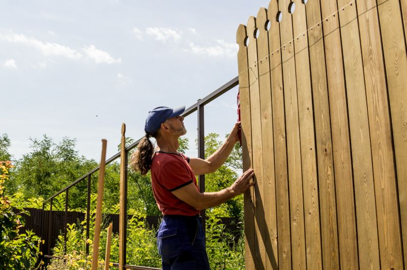 Commercial Wood Fence Installation